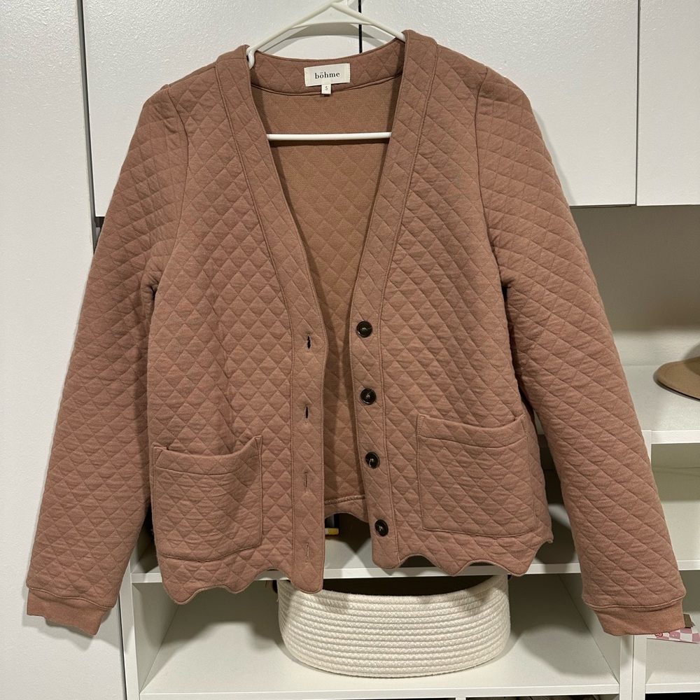 Bohme Brown Quilted Bomber Jacket